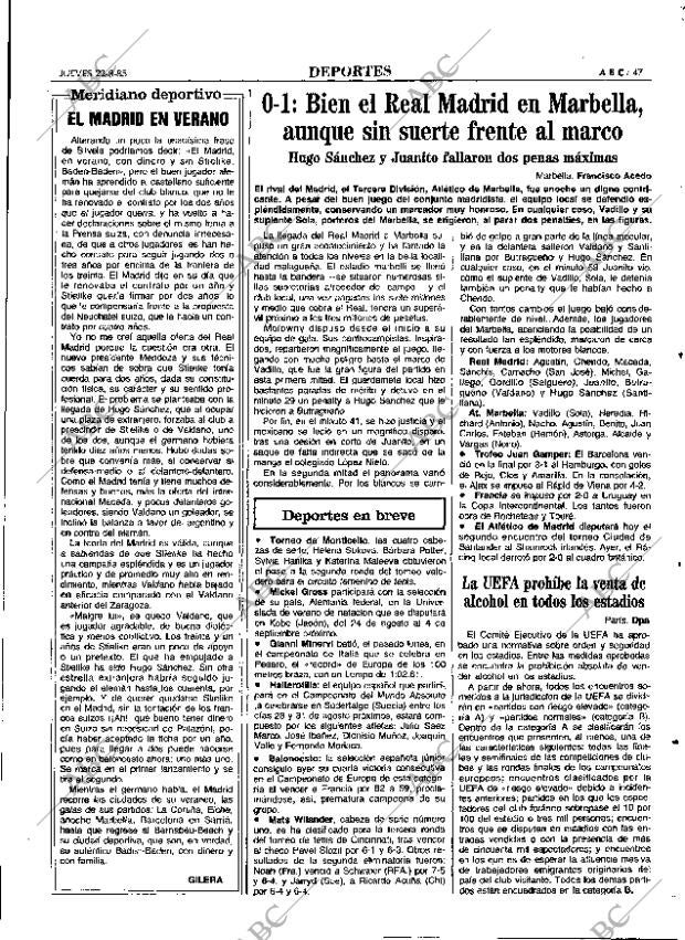 ABC MADRID 22-08-1985 página 47