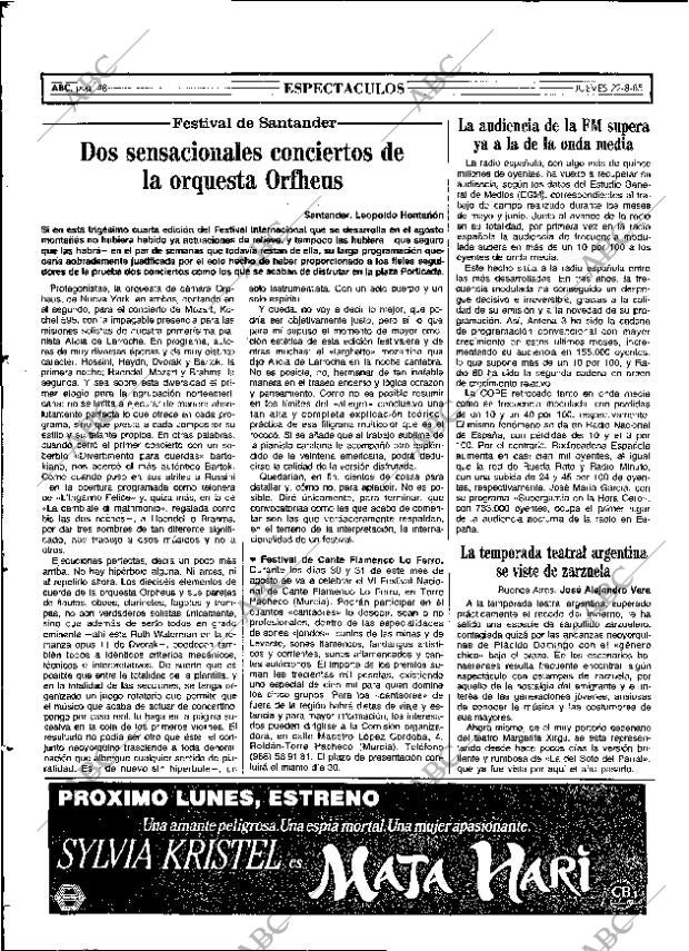 ABC MADRID 22-08-1985 página 48