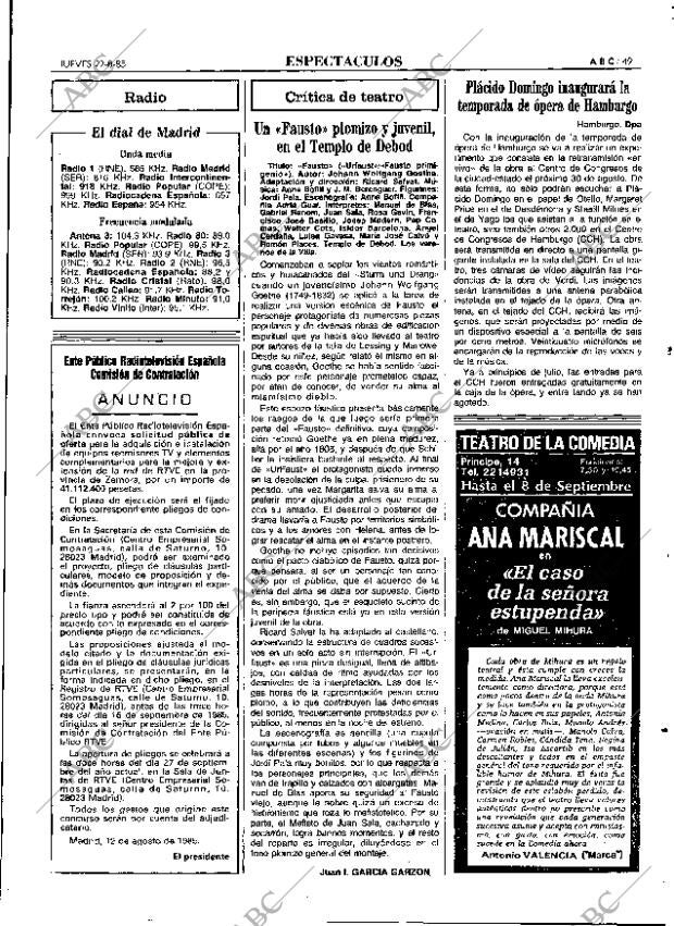 ABC MADRID 22-08-1985 página 49