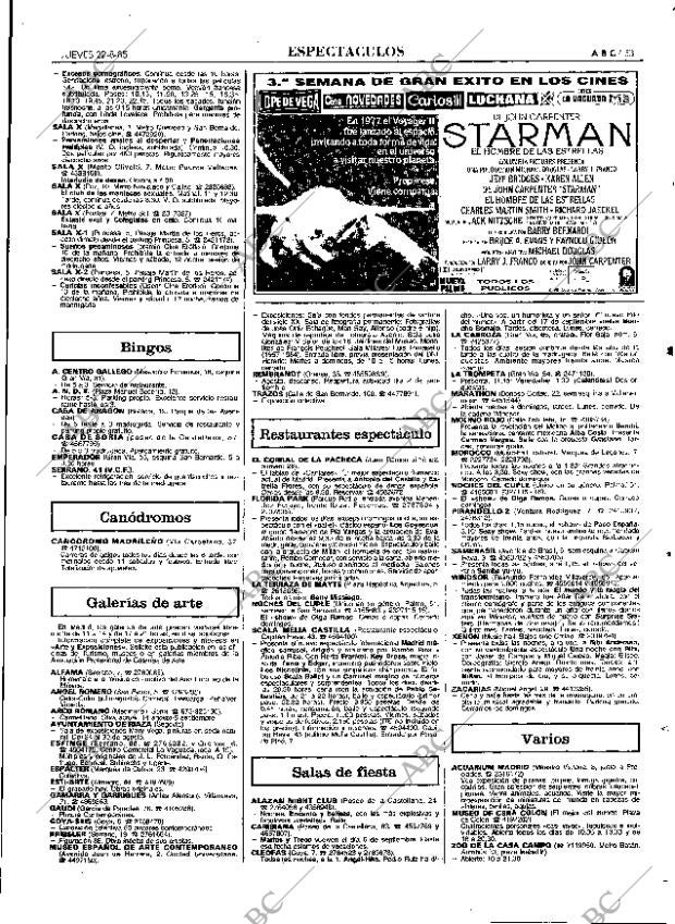 ABC MADRID 22-08-1985 página 53
