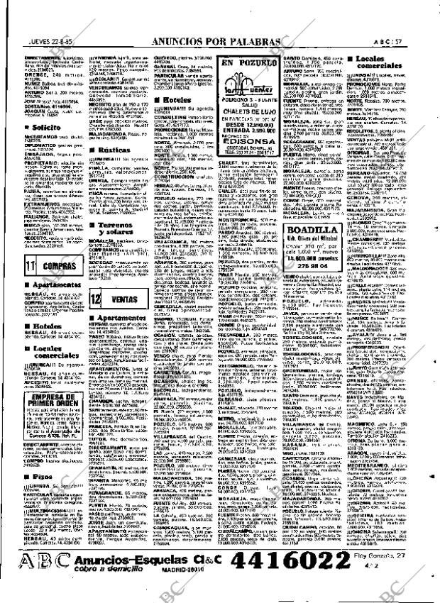 ABC MADRID 22-08-1985 página 57