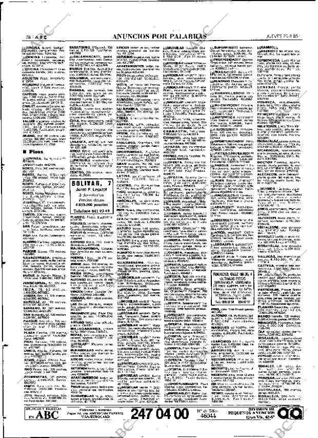 ABC MADRID 22-08-1985 página 58