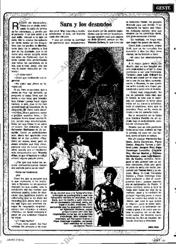 ABC MADRID 22-08-1985 página 69