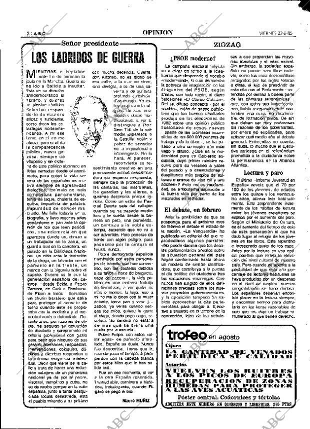 ABC MADRID 23-08-1985 página 12
