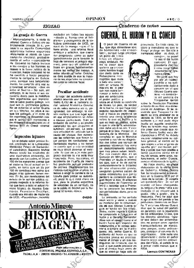 ABC MADRID 23-08-1985 página 13