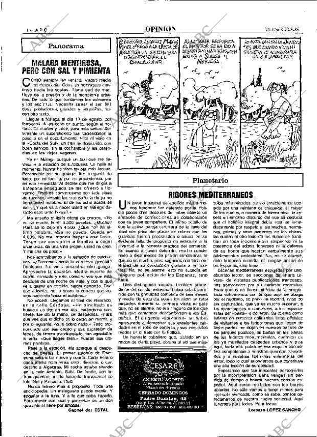 ABC MADRID 23-08-1985 página 14
