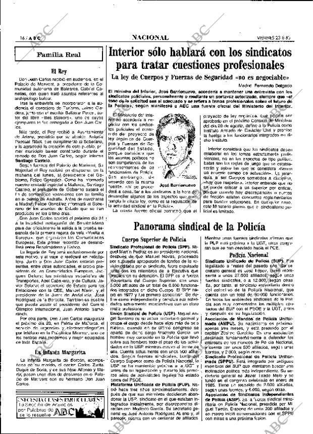 ABC MADRID 23-08-1985 página 16