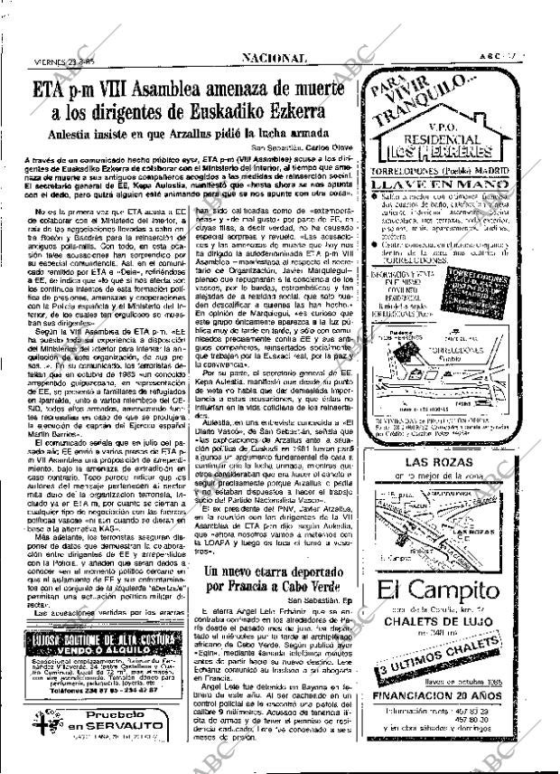 ABC MADRID 23-08-1985 página 17