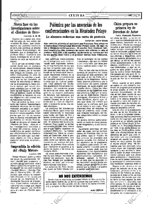 ABC MADRID 23-08-1985 página 25