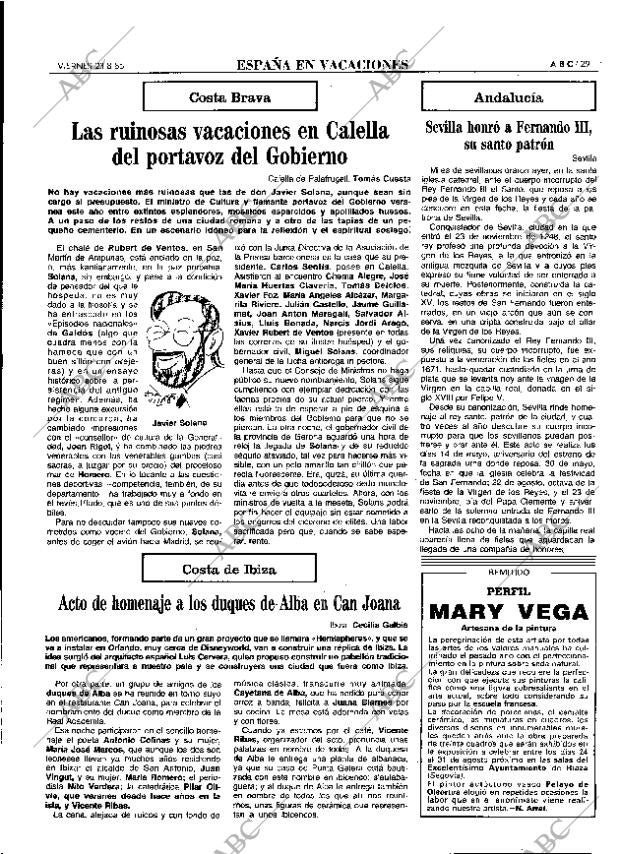 ABC MADRID 23-08-1985 página 29