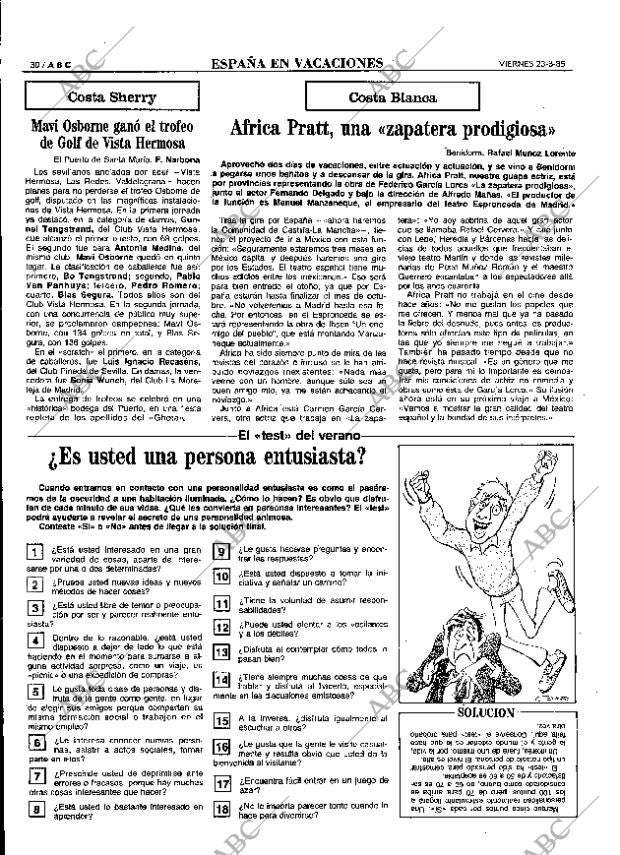 ABC MADRID 23-08-1985 página 30