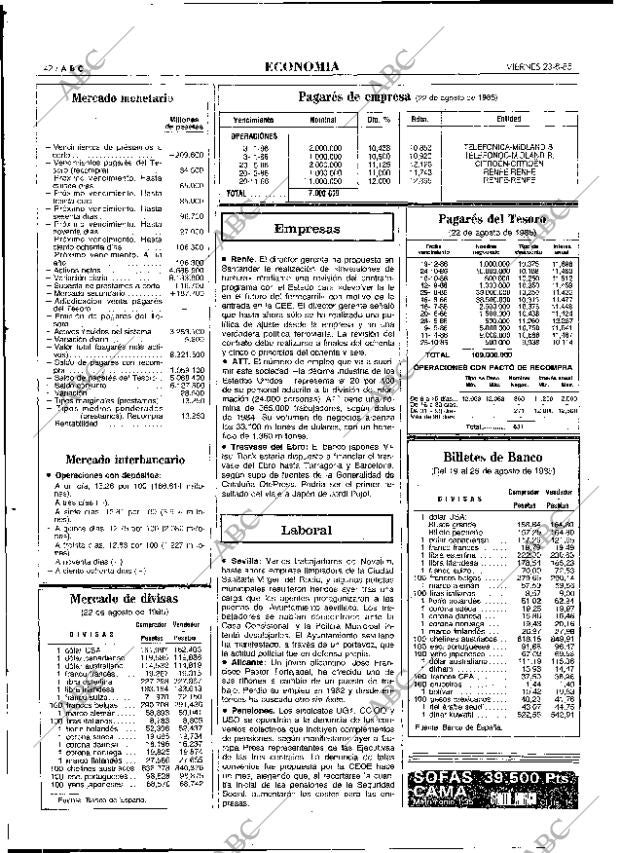 ABC MADRID 23-08-1985 página 42