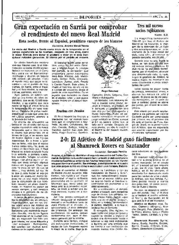 ABC MADRID 23-08-1985 página 45