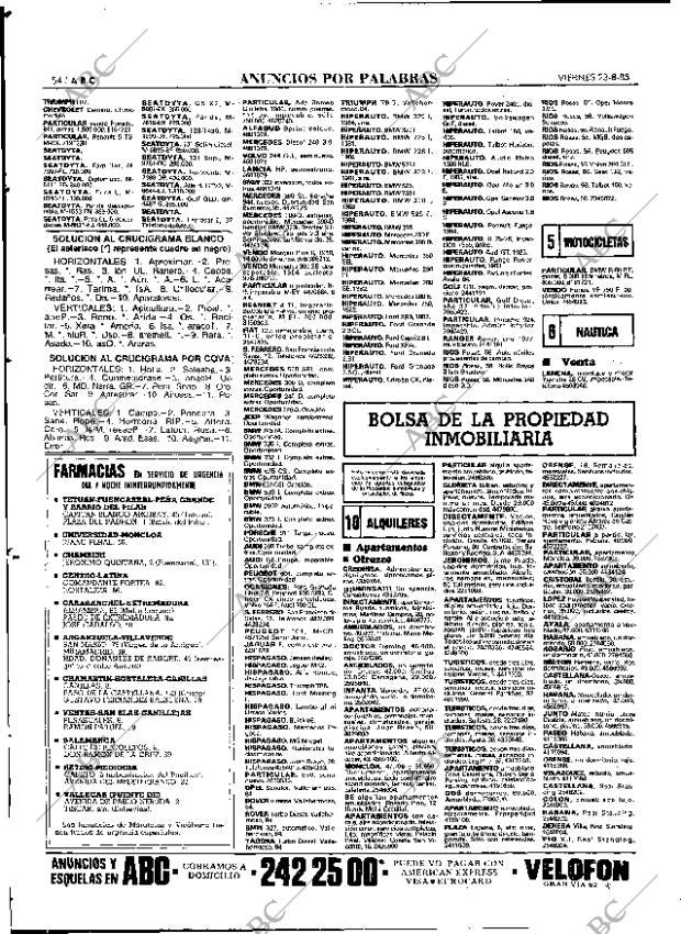 ABC MADRID 23-08-1985 página 54