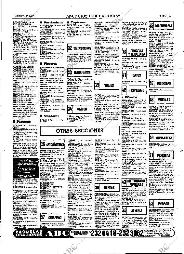 ABC MADRID 23-08-1985 página 59