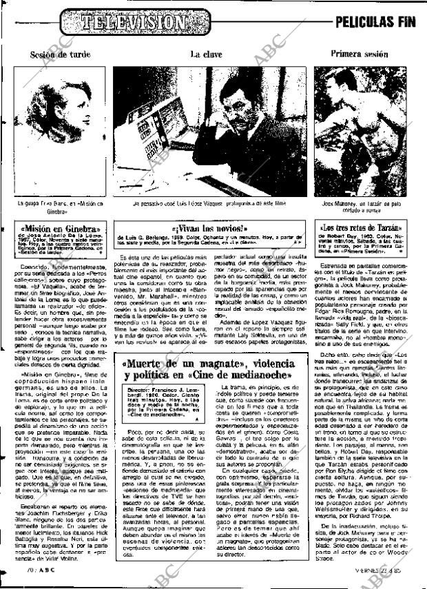 ABC MADRID 23-08-1985 página 70
