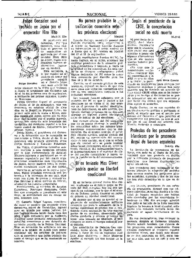 ABC SEVILLA 23-08-1985 página 14