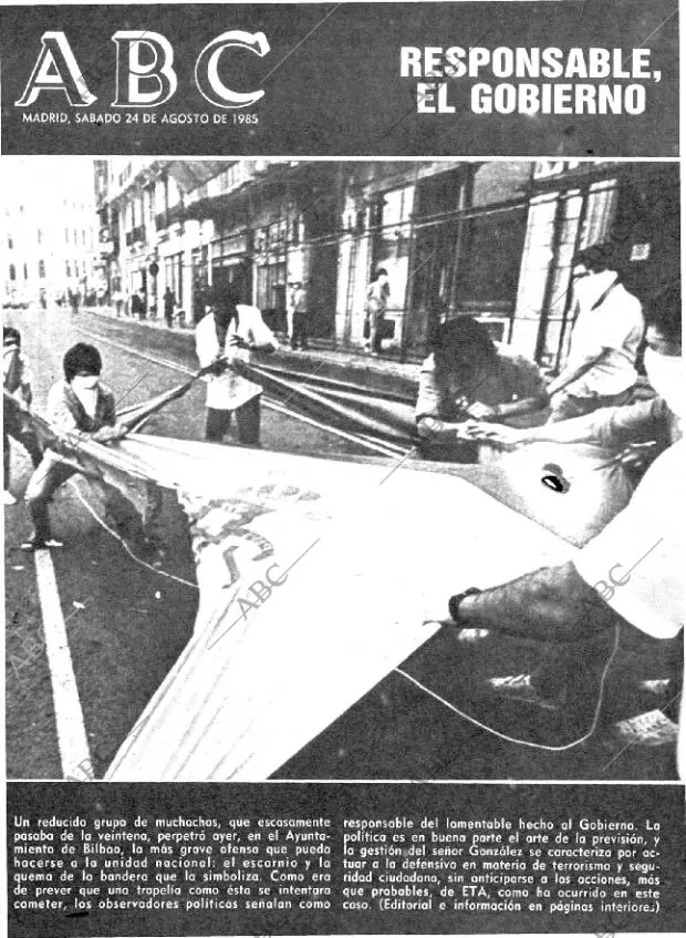 ABC MADRID 24-08-1985 página 1