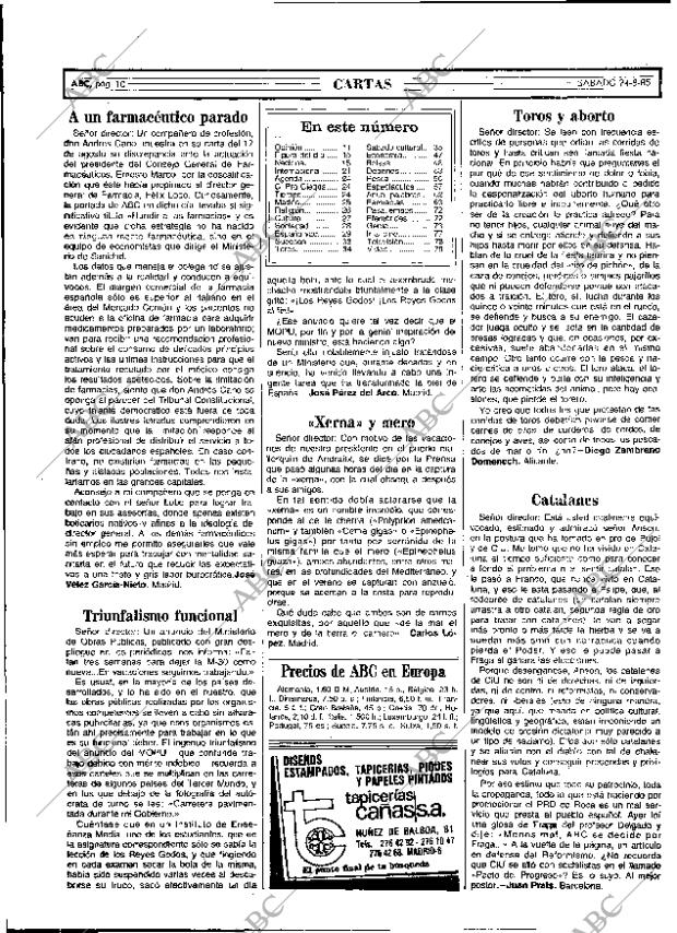 ABC MADRID 24-08-1985 página 10