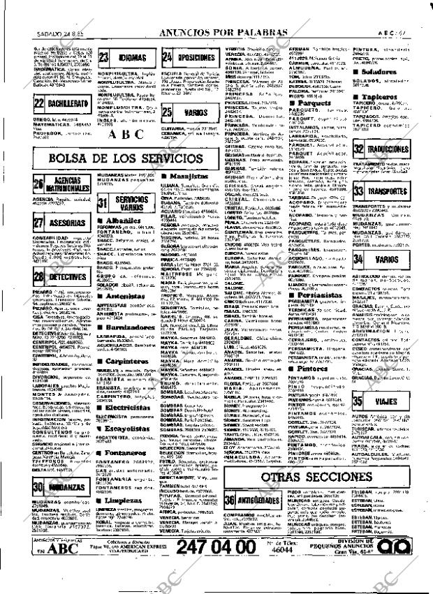 ABC MADRID 24-08-1985 página 67