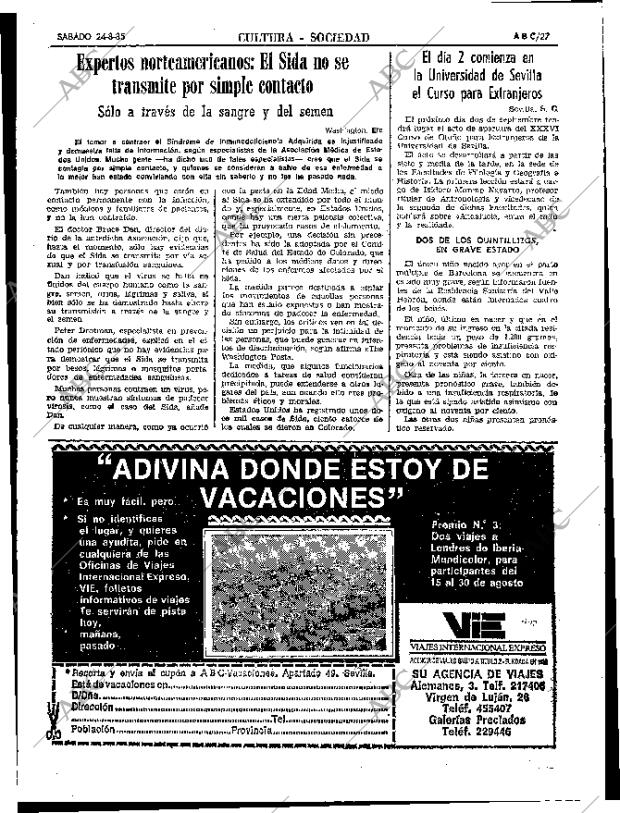 ABC SEVILLA 24-08-1985 página 27