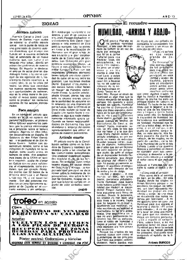 ABC MADRID 26-08-1985 página 13