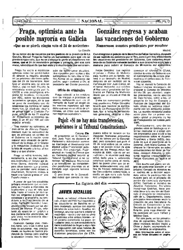 ABC MADRID 26-08-1985 página 15