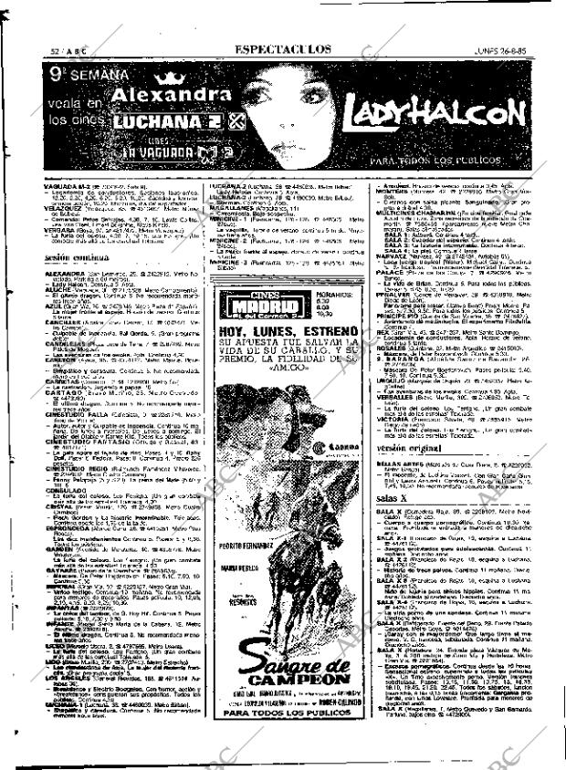ABC MADRID 26-08-1985 página 52