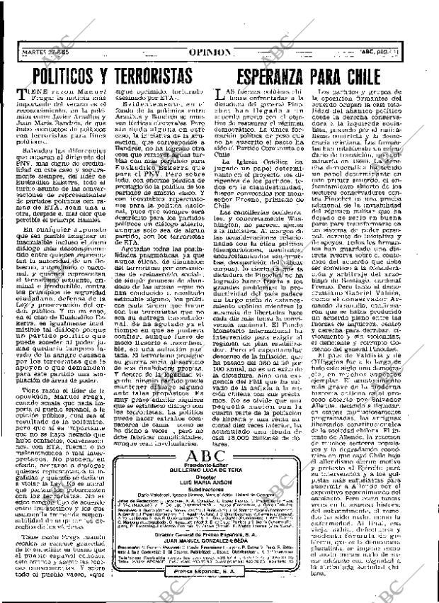 ABC MADRID 27-08-1985 página 11