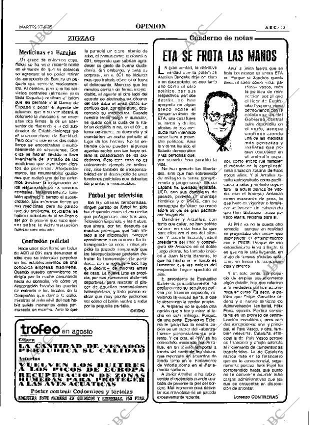 ABC MADRID 27-08-1985 página 13