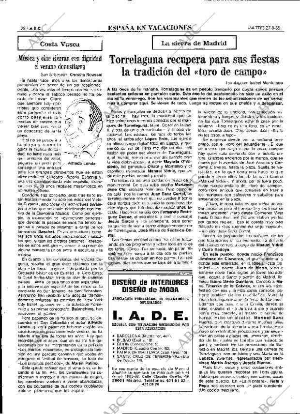 ABC MADRID 27-08-1985 página 28