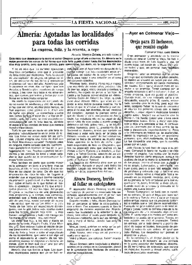ABC MADRID 27-08-1985 página 33