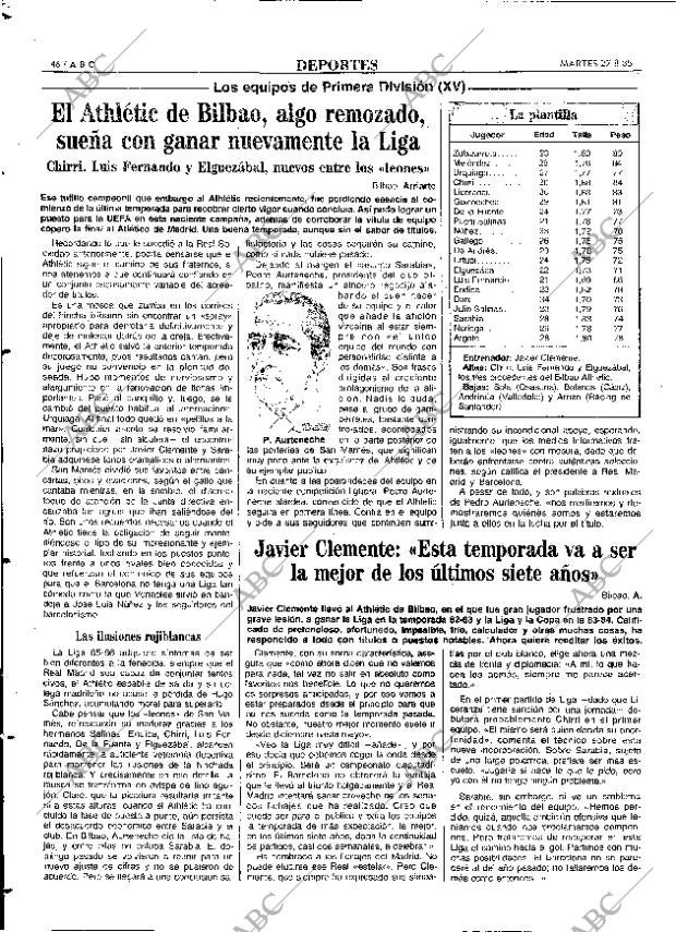 ABC MADRID 27-08-1985 página 46