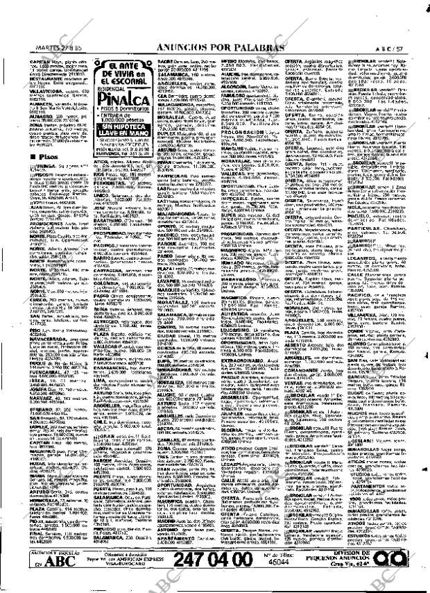 ABC MADRID 27-08-1985 página 57