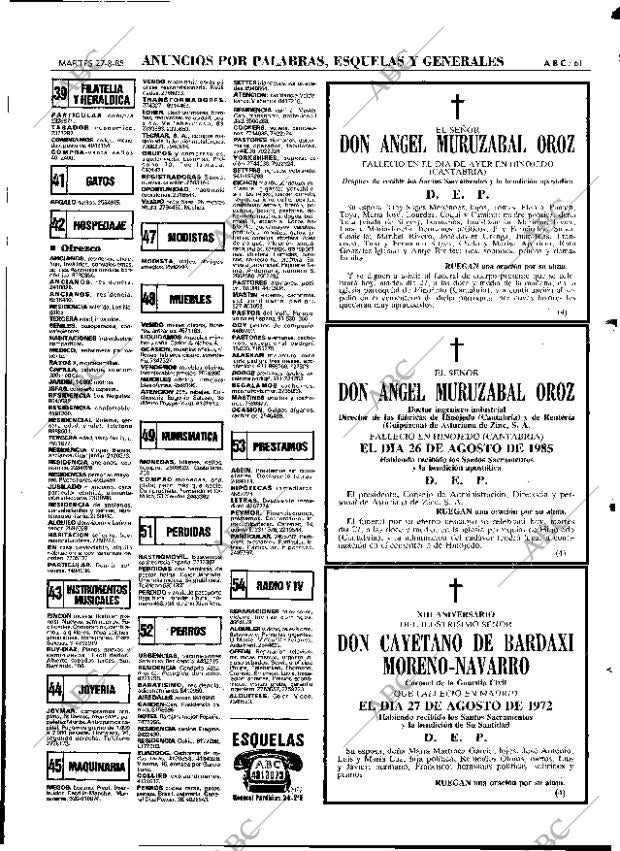 ABC MADRID 27-08-1985 página 61