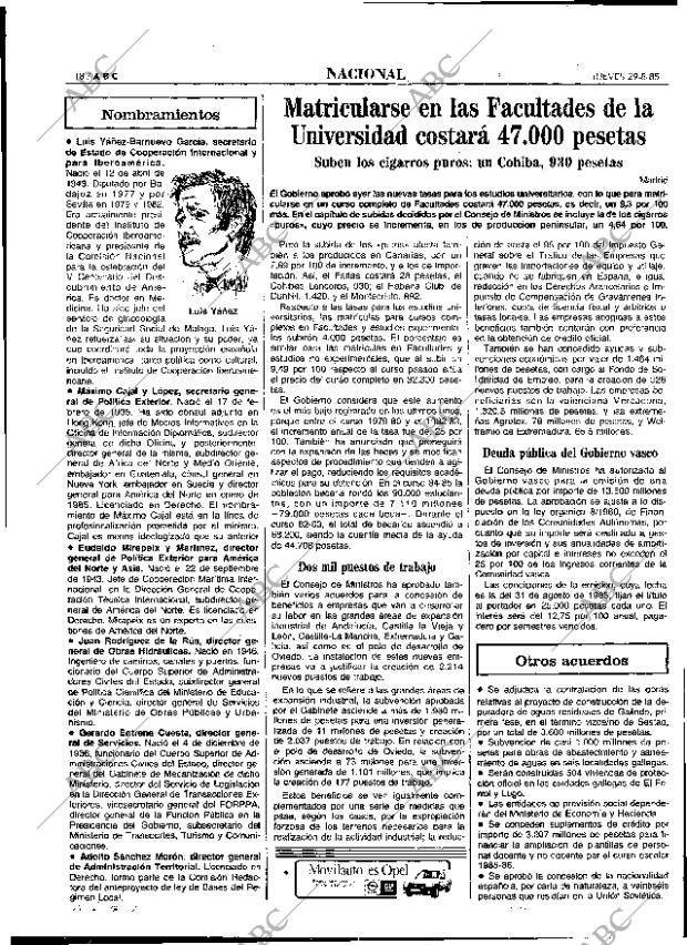 ABC MADRID 29-08-1985 página 18