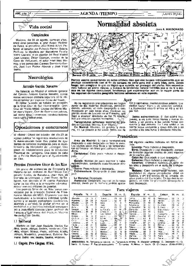 ABC MADRID 29-08-1985 página 24