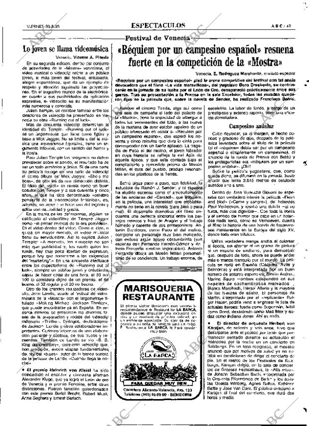 ABC MADRID 30-08-1985 página 49