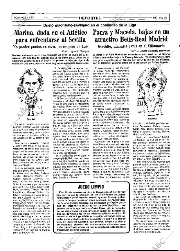 ABC MADRID 01-09-1985 página 65