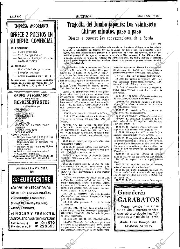 ABC SEVILLA 01-09-1985 página 52