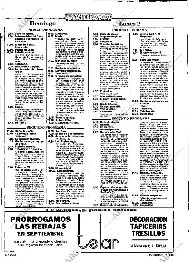 ABC SEVILLA 01-09-1985 página 82