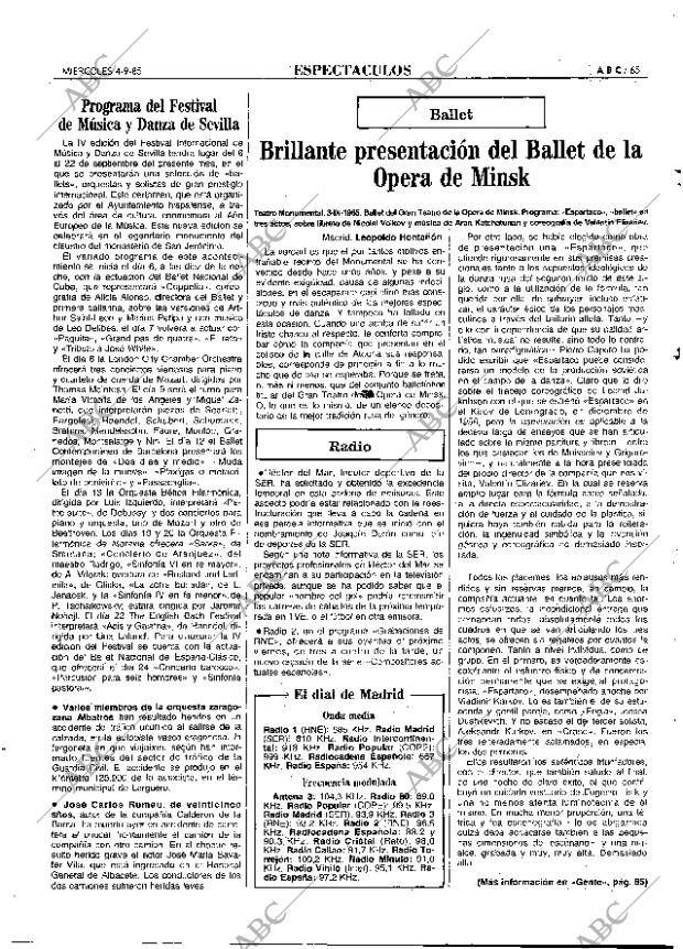 ABC MADRID 04-09-1985 página 65