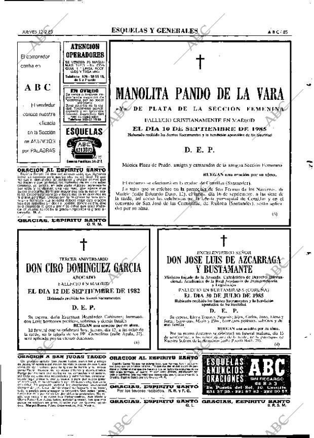 ABC MADRID 12-09-1985 página 85