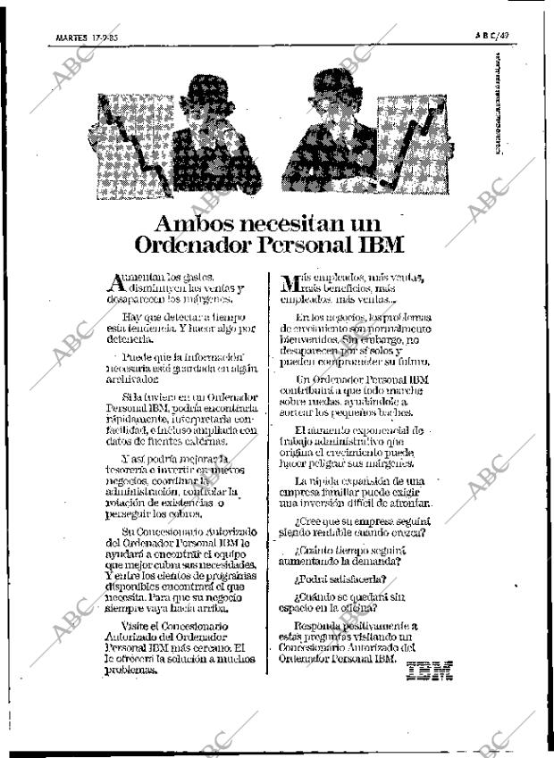 ABC SEVILLA 17-09-1985 página 49