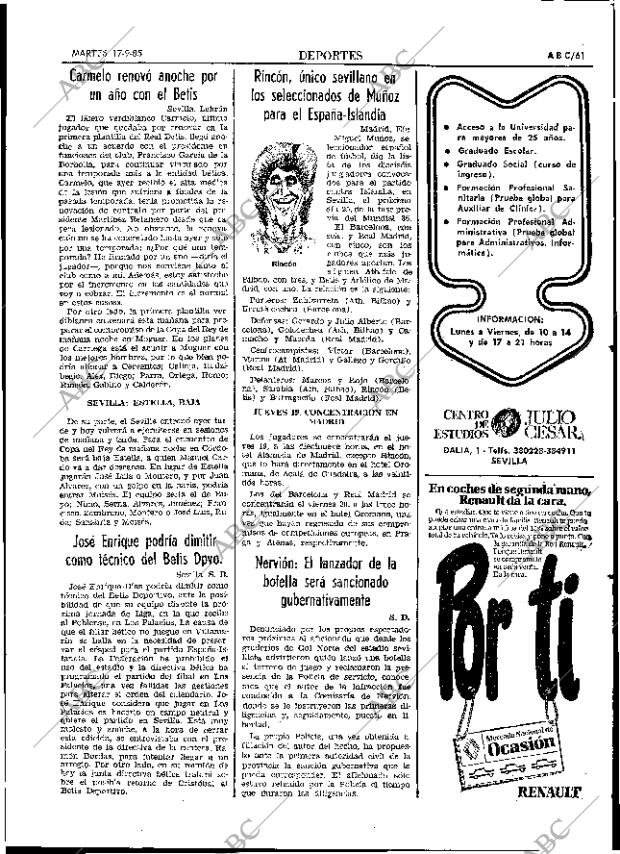 ABC SEVILLA 17-09-1985 página 61