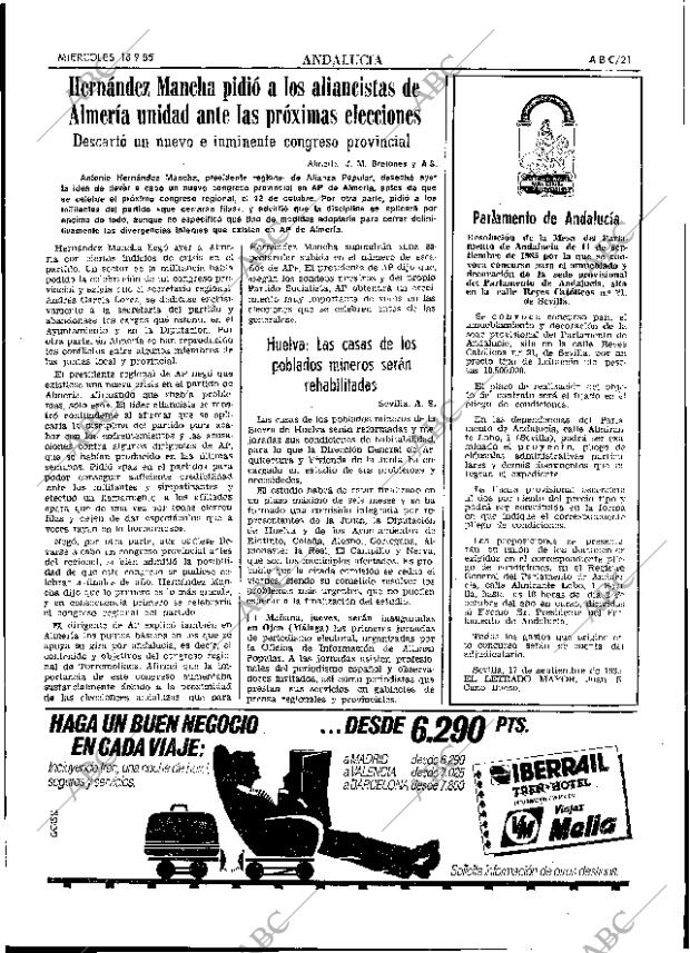 ABC SEVILLA 18-09-1985 página 21
