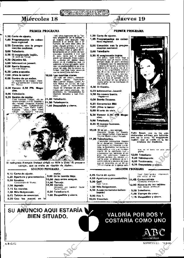 ABC SEVILLA 18-09-1985 página 62