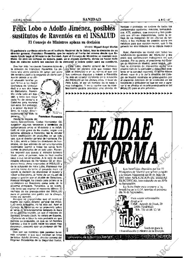 ABC MADRID 19-09-1985 página 47