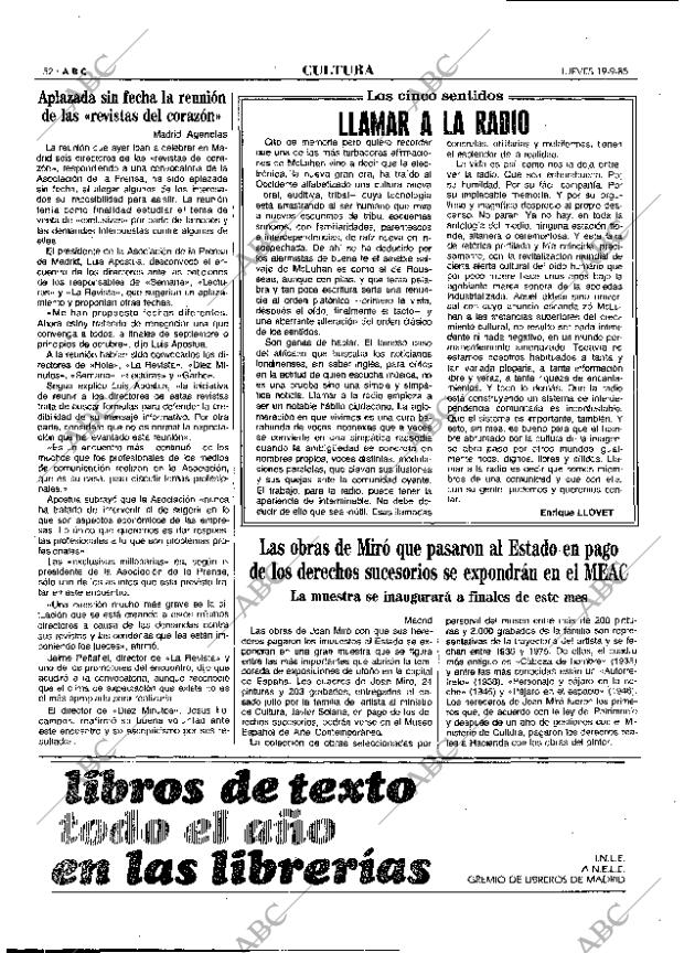 ABC MADRID 19-09-1985 página 52