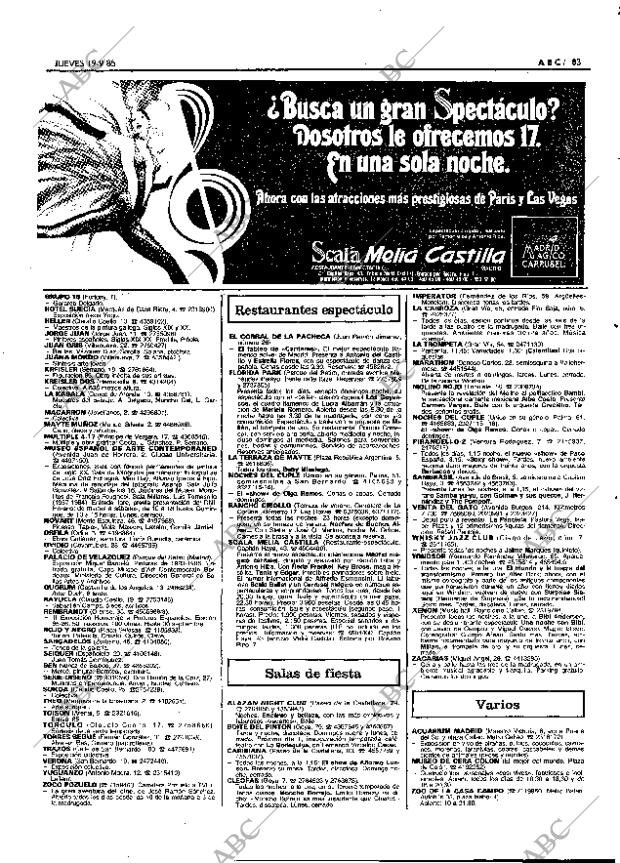 ABC MADRID 19-09-1985 página 83
